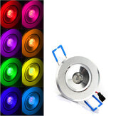 3W RGB LED Recessed Spotlight Ceiling Light Lamp Blub With AC 85-265V